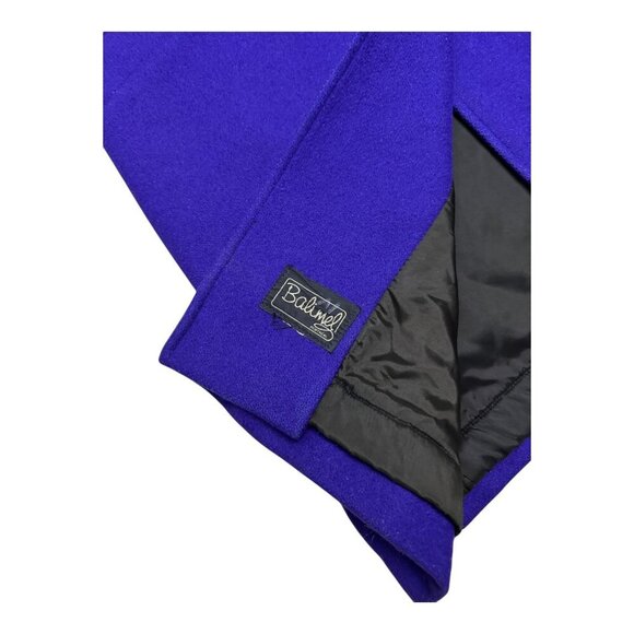 VINTAGE BALIMEL Montreal Purple WOOL Luxury Winter Long Pea Coat Womens 8 - Picture 6 of 6